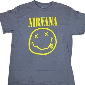 nirvana band shirt gray unisex official brand size L